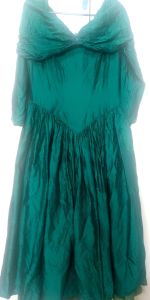 Adult Female Costumes to Hire - 80's Teal Prom Dress - Adult